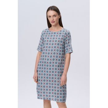 Rochie-tricou cu imprimeu floral