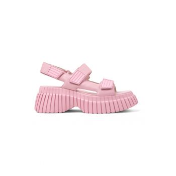 Sandale wedge de piele