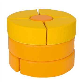Set 12 mini blocuri din spuma cu huse detasabile Pomelo, cu certificat Oeko-Tex, cresa si gradinita