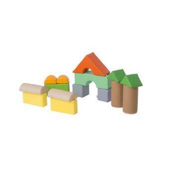 Set 15 blocuri din spuma cu huse detasabile Baby, cu certificat Oeko-Tex, cresa si gradinita