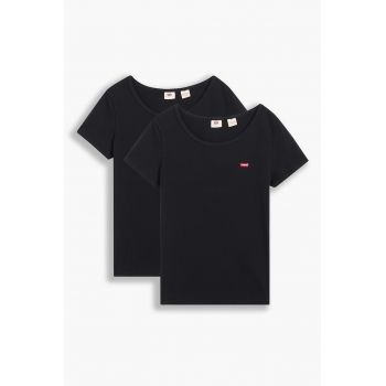 Set de tricouri slim fit din bumbac - 2 piese