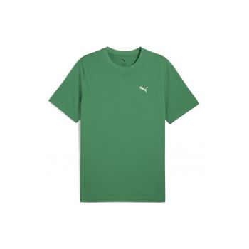 Tricou de bumbac cu decolteu la baza gatului
