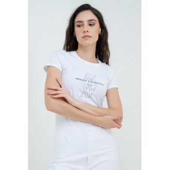 Tricou din amestec de bumbac cu logo