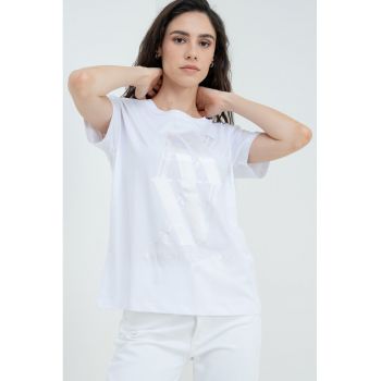 Tricou lejer cu decolteu rotund