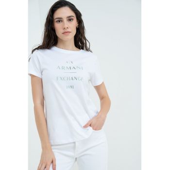 Tricou regular fit cu imprimeu logo pe piept