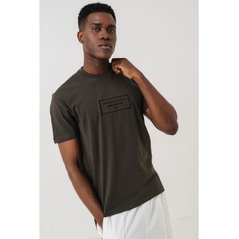 Tricou regular-fit cu logo brodat