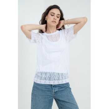 Tricou regular fit cu logo