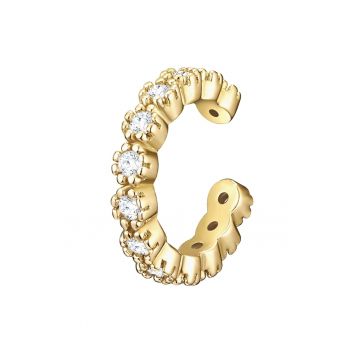 Cercei placati cu aur de 14K - cu zirconia