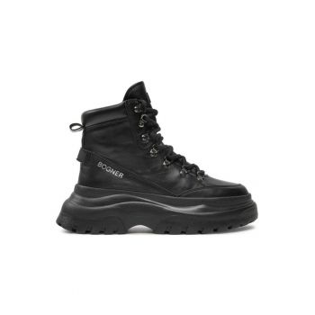 Ghete dama  304245336 - Piele naturala - Negru