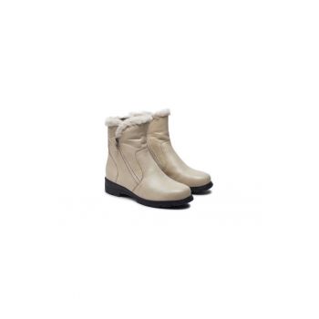 Ghete dama  304312113 - Piele naturala - Bej