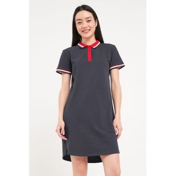 Rochie polo cu terminatii contrastante