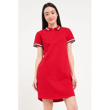 Rochie polo cu terminatii contrastante