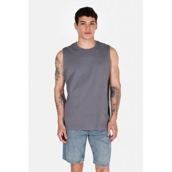 Tricou uni din bumbac - fara maneci