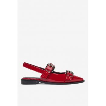 Balerini  5903698586243 - Piele naturala - Rosu