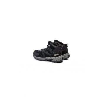 Bocanci trekking barbati  303952426 - Piele naturala - Gri