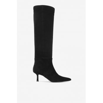 Cizme dama  5903419052323 - Piele intoarsa - Negru