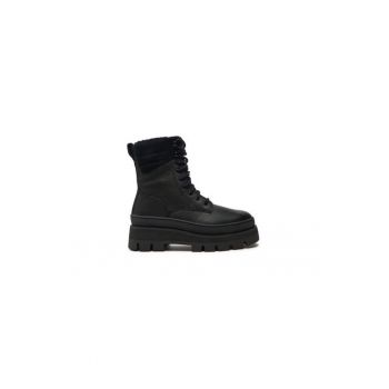 Ghete dama  304162459 - Piele naturala - 41 EU - Negru