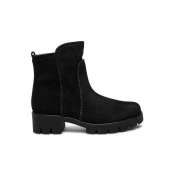 Ghete dama  304338403 - Piele naturala - 37 EU - Negru