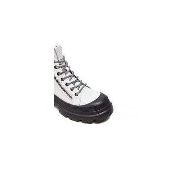 Ghete dama  304499463 - Piele naturala - 41 EU - Alb