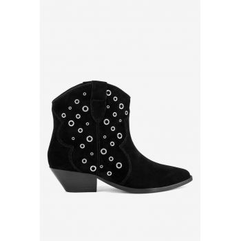 Ghete dama  5903419788222 - Piele intoarsa - Negru