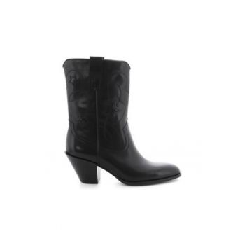 Ghete dama  Ola 41-68560.320 negre - piele naturala -