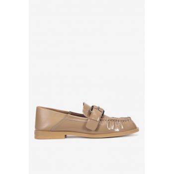 Mocasini dama  5903698601205 - Piele naturala - Bej