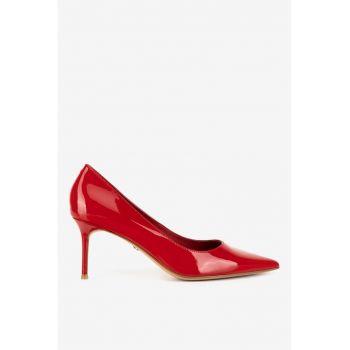 Pantofi dama  5903419850721 - Piele naturala - Rosu