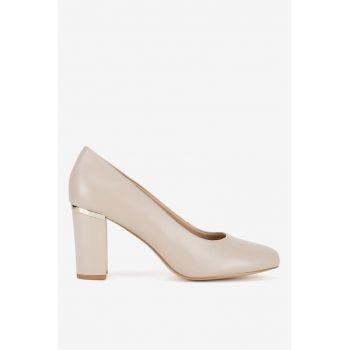 Pantofi dama  5903419946615 - Piele naturala - Bej