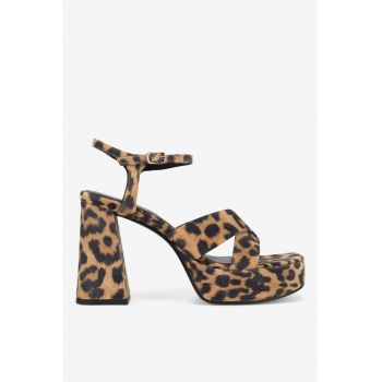 Sandale dama  5903698194530 - Piele intoarsa - Maro