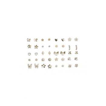 Set 20 perechi cercei  multicolor - material plastic