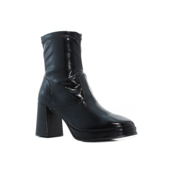Ghete dama -  Sintetic - Negru -