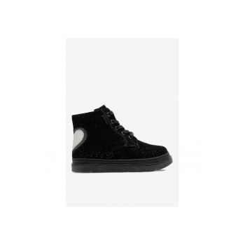 Ghete fete  5905588077626 - Piele naturala - Negru