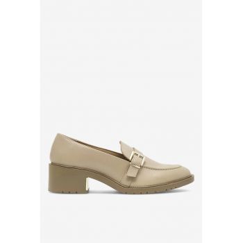 Mocasini dama  5905588388098 - Piele naturala - Bej