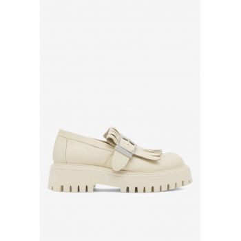 Mocasini dama  5905588513742 - Piele naturala - Bej