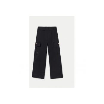 Pantaloni fete -  304331039 - Bumbac/Poliester - Negru