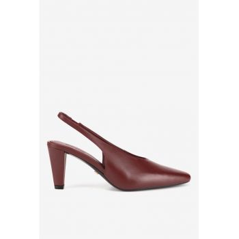 Pantofi dama  5904862303246 - Piele naturala - Rosu