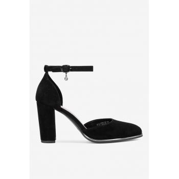 Pantofi dama  5905588780441 - Piele intoarsa - Negru