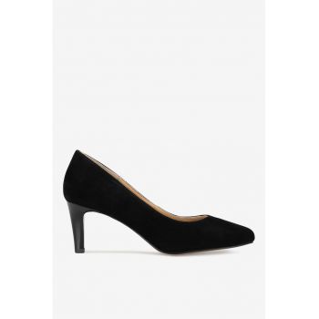 Pantofi dama  5905588780687 - Piele intoarsa - Negru