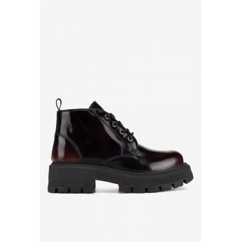 Ghete dama  5905588856306 - Piele naturala - Rosu