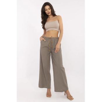 Pantaloni dama  bumbac/in - bej -