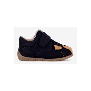 Pantofi baieti  5903698176475 - Piele nabuc - Albastru