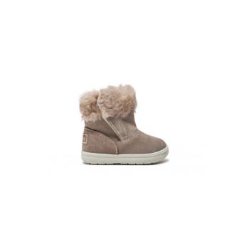 Cizme fete  304328145 - Piele naturala - Bej