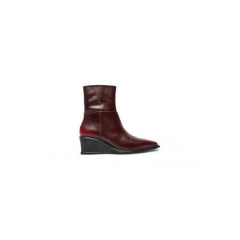Ghete dama  304622779 - Piele naturala - Rosu
