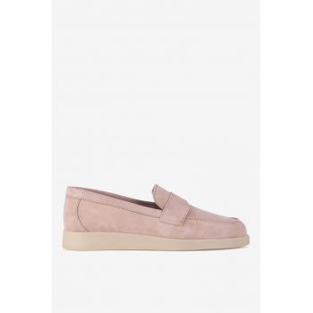 Mocasini dama  5906751000793 - Piele intoarsa - Roz