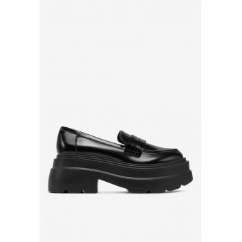 Mocasini  Sintetic - Negru -