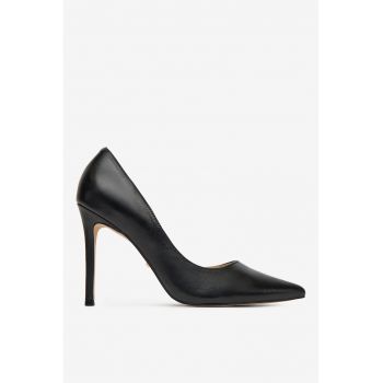Pantofi  Piele naturala - Negru
