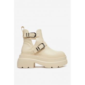 Pantofi  Sintetic - Bej -