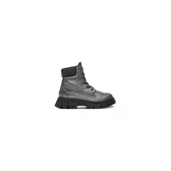Cizme fete  304326509 - Piele ecologica - Argintiu