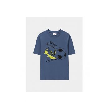 Tricou copii -  8443 - Albastru - Bumbac