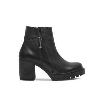 Botine dama -  590558809660338 - Piele naturala - Negru